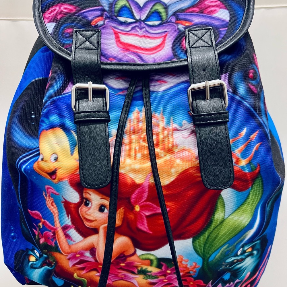 Loungefly Disney The Little Mermaid Canvas RARE Backpack NEW
